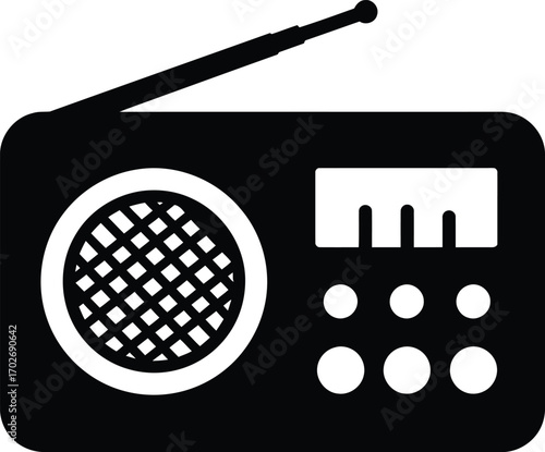 radio vector icon Isolated on White Background