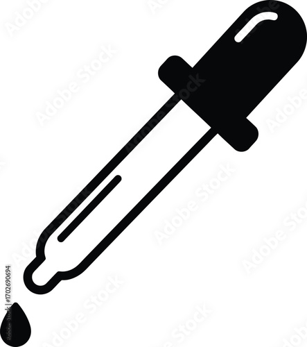 Vector medicine dropper vector icon Design