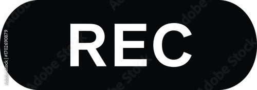 Vector rec button vector icon Design