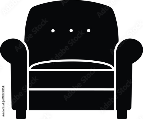 armchair vector icon Isolated on White Background