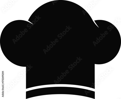 chef hat vector icon on white background Isolated on White Background