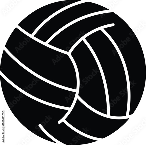 volleyball vector icon on white background Isolated on White Background