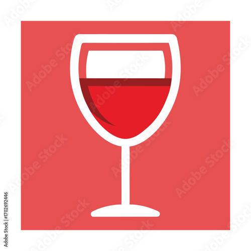 Wine glass red