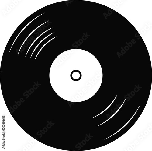 vinyl record vector icon Isolated on White Background