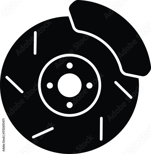 brake discs vector icon Isolated on White Background
