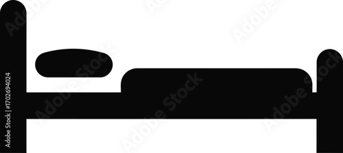 Vector bed vector icon Design