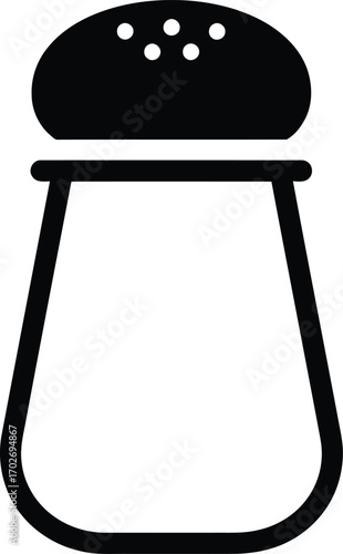 Vector salt shaker vector icon Design