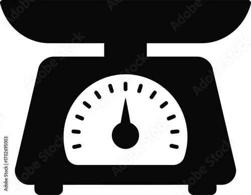 Vector kitchen scales vector icon Design