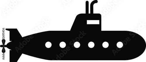 Vector submarine vector icon Design