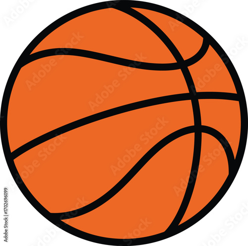 Vector Basket Ball Orange Symbol Icon Vector Design Illustration Design