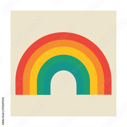 Colorful arc symbol