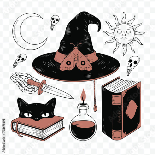 Witchcraft Illustration Set