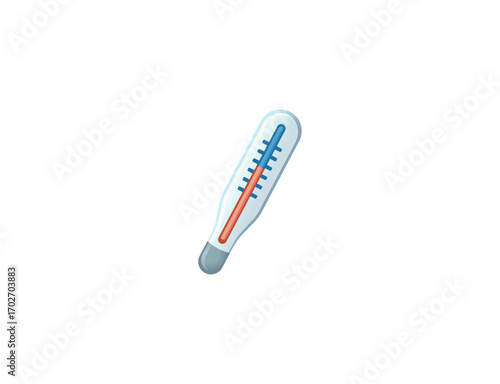 Vector illustration of a cartoon digital thermometer