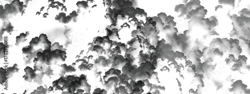 Surreal monochrome atmospheric texture resembling storm and smoke patterns