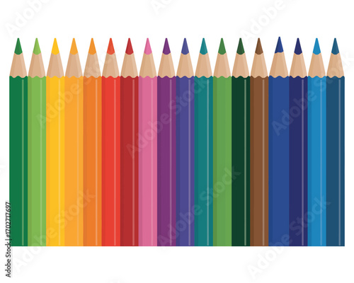 Vibrant Spectrum A Diverse Array of Colored Pencils for Creative Projects