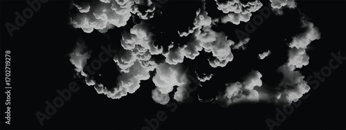 Stormy sky filled with dense rolling clouds creating a dramatic impression