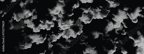 Ominous black and white storm cloud formation with dramatic texture details