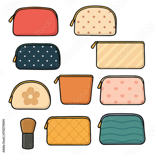 Colorful Cosmetic Bag Collection Adorable Designs for Your Beauty Essentials