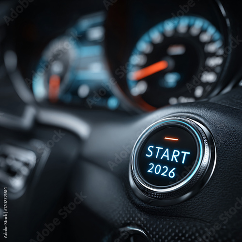 New Era Begins Start Button Initiating the Future in 2026, Innovation in Motion