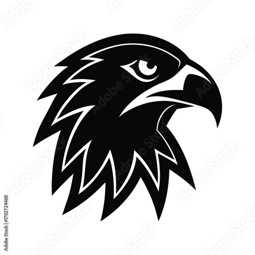 modern mascot logo of a bald eagle head