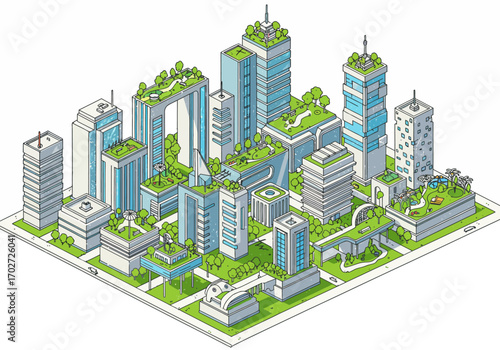 Green Cityscape: Sustainable Urban Architecture.