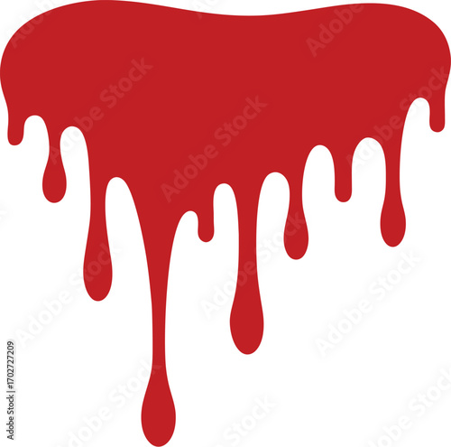 red paint blood dripping