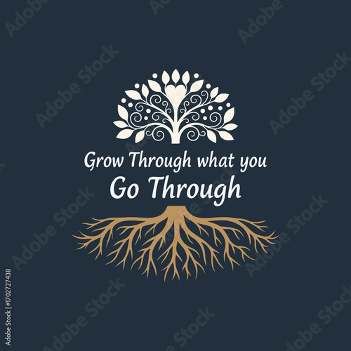 Grow Through What You Go Through T-Shirt Design