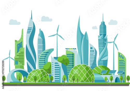 Eco-Friendly Futuristic Cityscape Design.