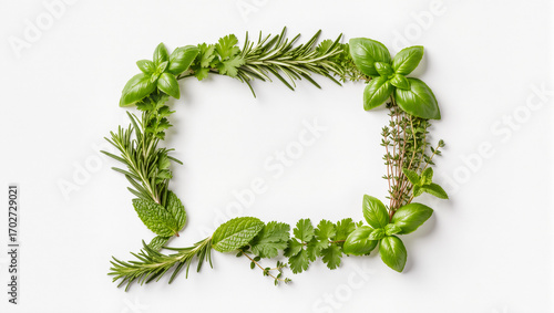 Herbs form a fragrant border for culinary inspiration