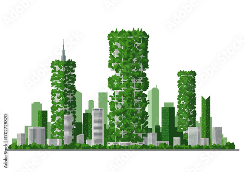 Eco-Friendly Cityscape: Green Architecture Design.