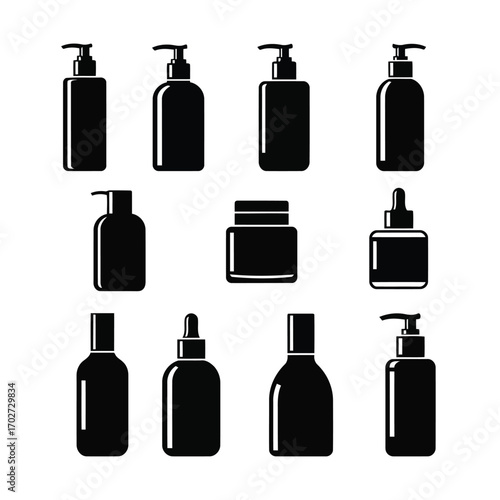 Beauty Bottle Assortment Cosmetic Packaging Design