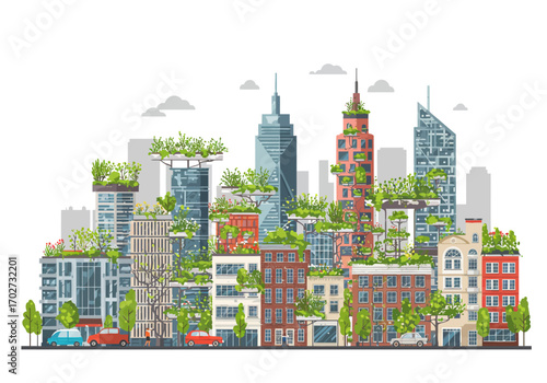 Green Cityscape: Eco-Friendly Urban Architecture.