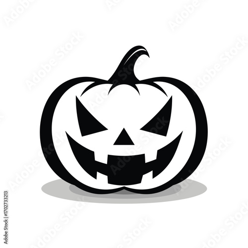 Spooky jack o lantern silhouette graphic design for halloween celebrations and decorations silhouette