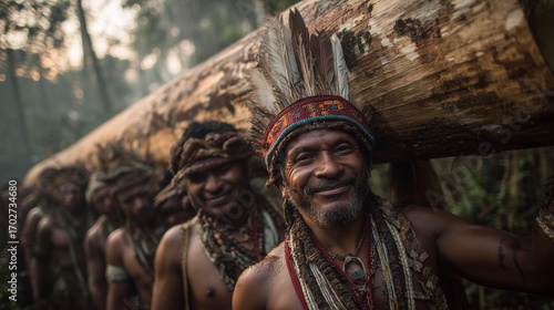 Indigenous Woman in Harmony with Nature