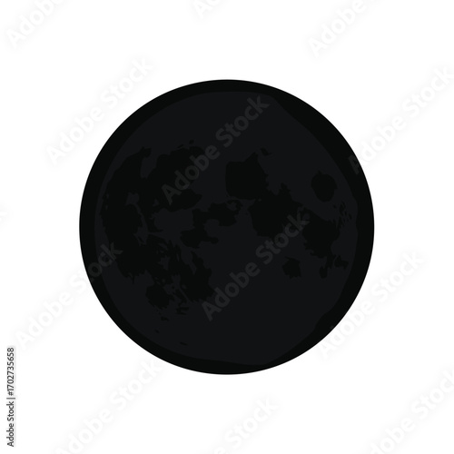 Full moon celestial body illuminated in night sky lunar surface details visible silhouette