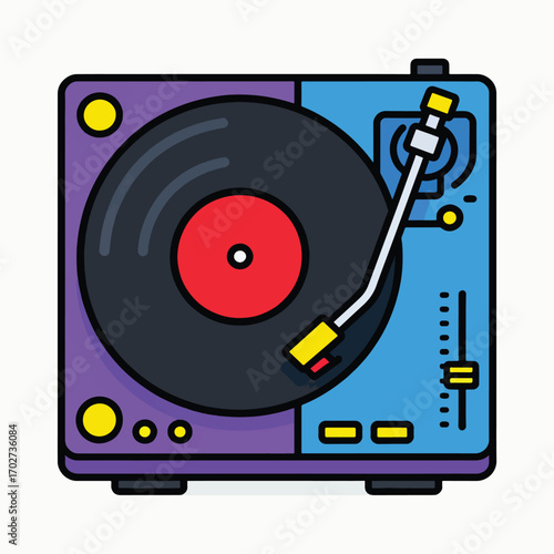 turntable with vinyl record