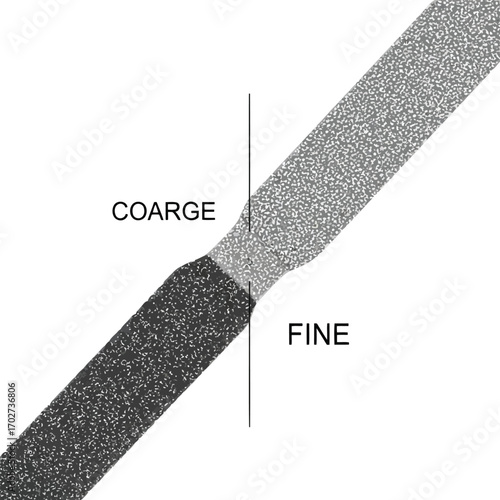 Coarse and Fine File A Detailed Illustration