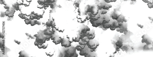 Surreal cloud pattern resembling smoke and mist in artistic monochrome style