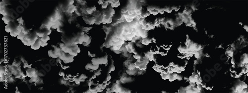 Abstract smoky atmospheric clouds forming a dramatic natural composition