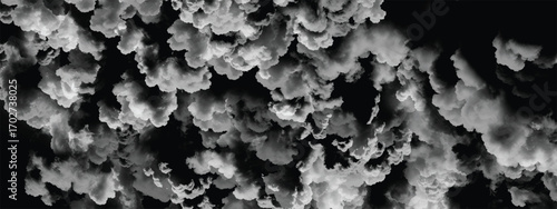 Moody dark cloudscape forming dramatic layers in a turbulent sky background