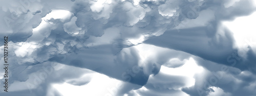 Bright dreamy abstract background with fluffy blue cloud textures