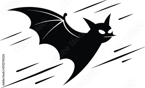 black cat on a white background