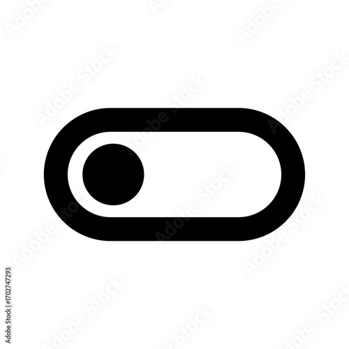 Toggle Off Icon for UX/UI Interfaces  Inactive Switch Symbol for Settings, Preferences, and Controls  Scalable Vector for Web, Mobile, and App Design
