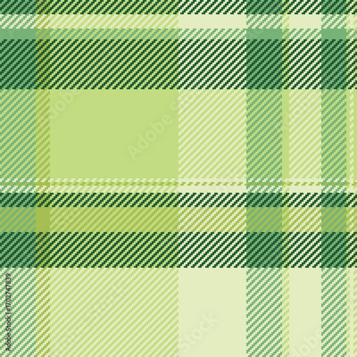 Stitch tartan vector pattern, infant seamless texture textile. Inspiration fabric plaid check background in green and lime colors.