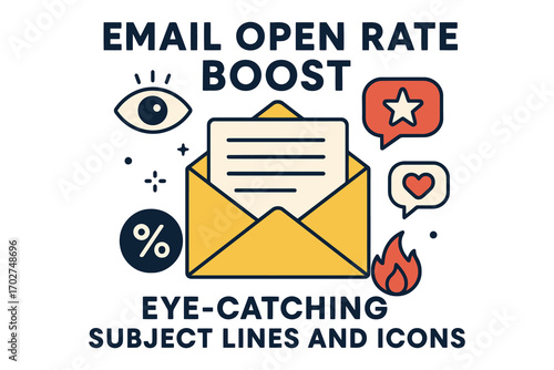 Email open rate boost with eye catching subject lines and icons