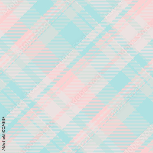 Pastel plaid pattern. Soft, calming hues in a classic design. Ideal for backgrounds, textiles, or web design. Evokes a sense of comfort and elegance.