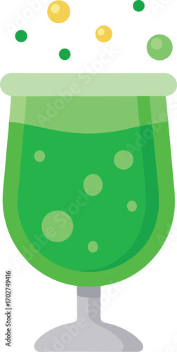 green chair on white background