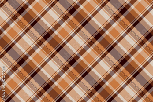 Warm plaid pattern in shades of brown, tan, and cream.  Ideal for backgrounds, textiles, or a rustic design accent. A seamless, classic, and versatile texture.