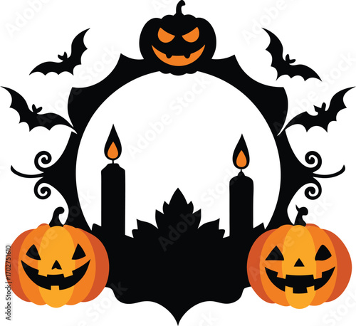 halloween background with pumpkin