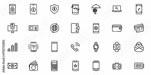 Essential Business and Finance Icons for Modern Digital Interface Design, Perfect for Mobile App Development and Website UI/UX, Streamlined and Scalable